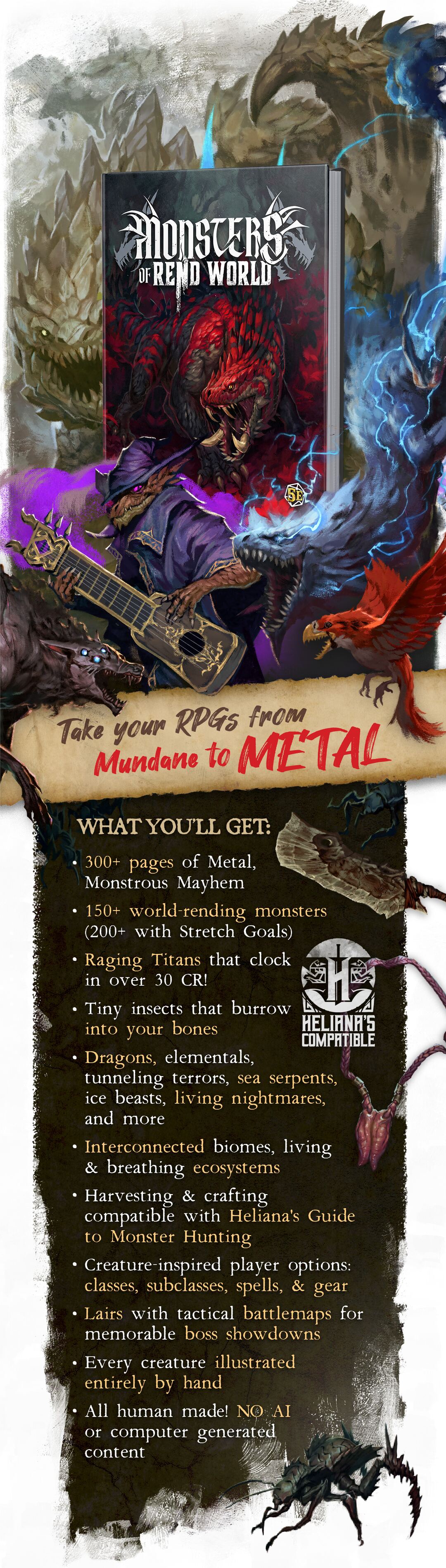 Monsters of Rend World: take your RPGs from mundane to metal